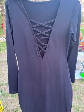 Women’s Navy Blue Size Large Long Sleeve Dress